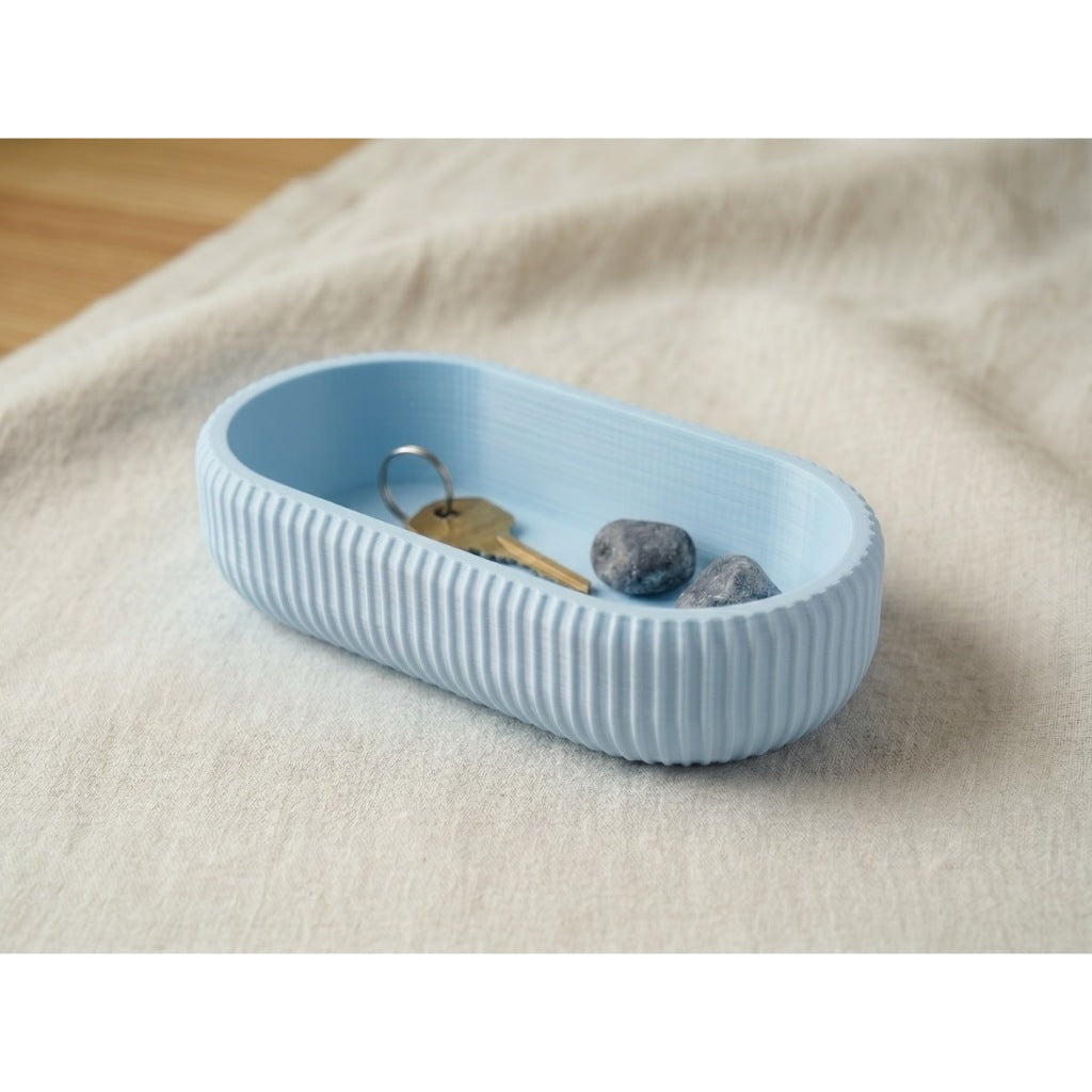 Bandeja Ranurada Portaobjetos 15cm Rectangular Decorativa Organizadora de Mesa Diseño Moderno