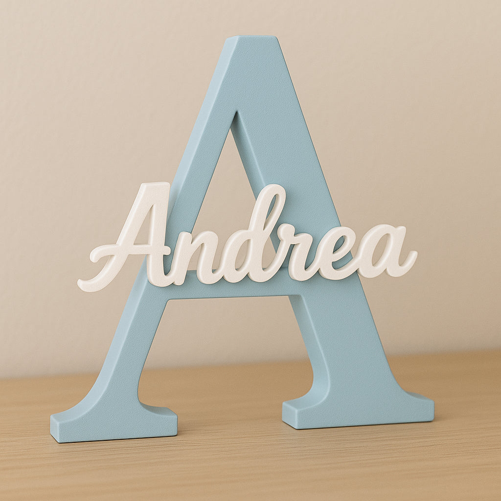 Letreiro 3D Personalizado com Nome Simples Placa Decorativa para Quarto e Porta