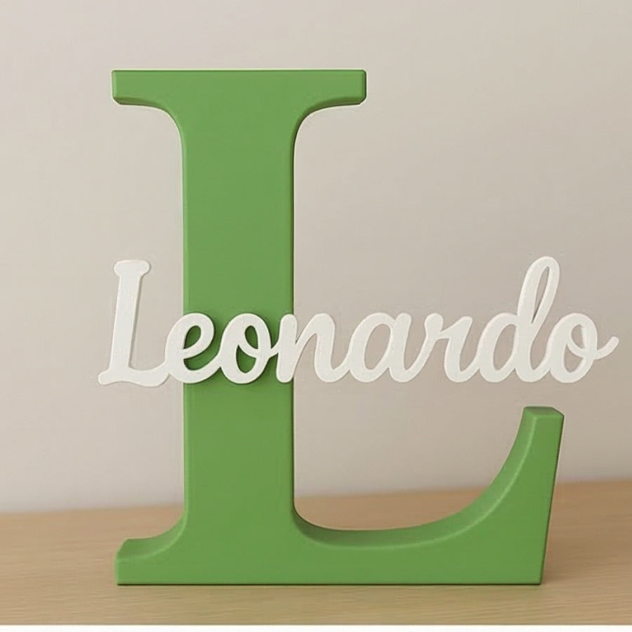 Letreiro 3D Personalizado com Nome Simples Placa Decorativa para Quarto e Porta