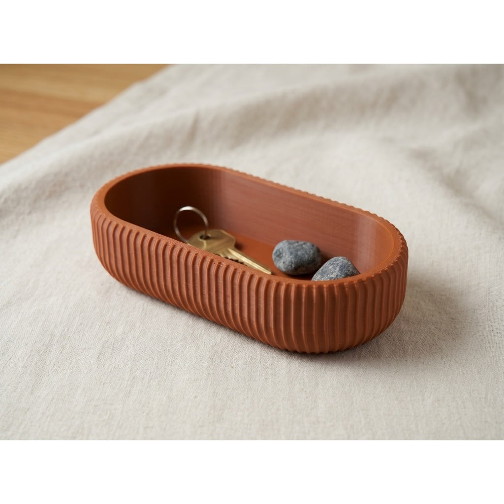 Cannelado 15cm Rectangular Decorative Organizer Tray Modern Design Tabletop