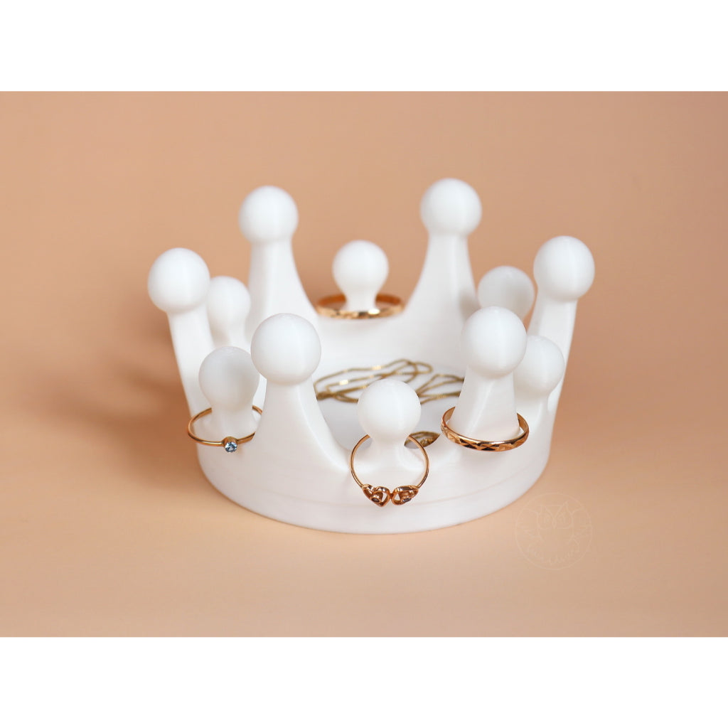 Joyero Corona Lujo Organizador Anillo Pendiente Collar Pulsera Decorativo Elegante