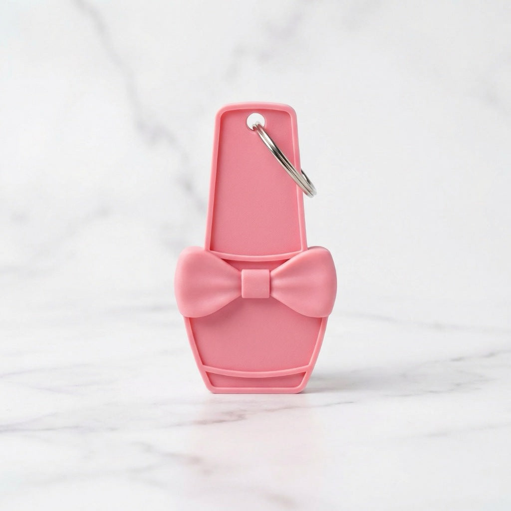Abridor de Latas Chaveiro Esmalte com Laço Decorativo - Abra Latas Sem Quebrar as Unhas