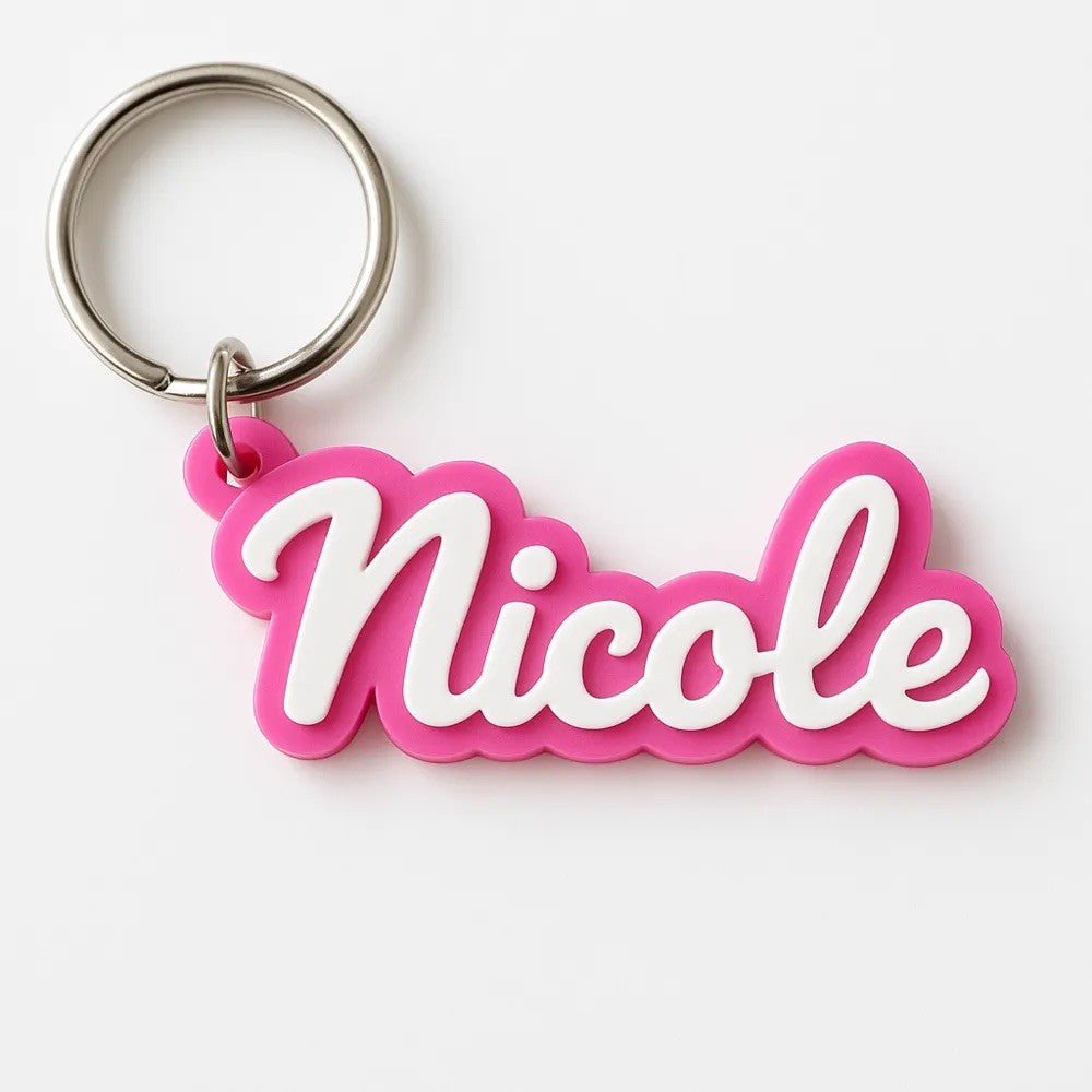 Llavero 3D con Nombre Personalizado para Mochila Escolar, Regalo y Recuerdo de Cumpleaños